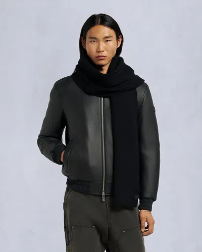 Moose Knuckles Neige Scarf In Black