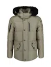 Moose Knuckles Neoshear Down Jacket In Sage W/blk Sh