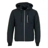 Moose Knuckles Northdale Full Zip Hooded Jacket Black In Black