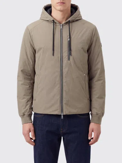 Moose Knuckles Northdale Padded Bomber Jacket In Water-repellent Nylon In Brown