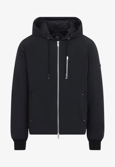 Moose Knuckles Northdale Zip-up Hooded Jacket In Black