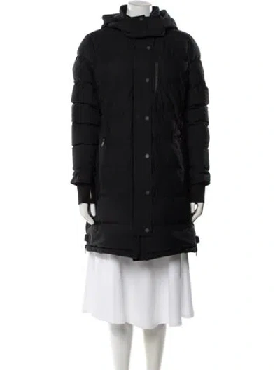 Pre-owned Moose Knuckles Nylon Down Coat In Black