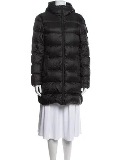 Pre-owned Moose Knuckles Nylon Down Coat In Black