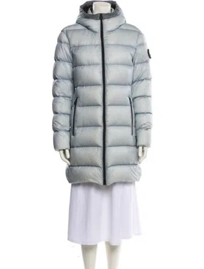 Pre-owned Moose Knuckles Nylon Down Coat In Blue