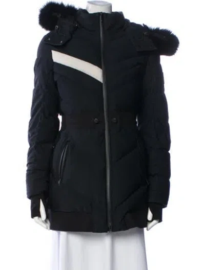 Pre-owned Moose Knuckles Nylon Down Coat In Blue