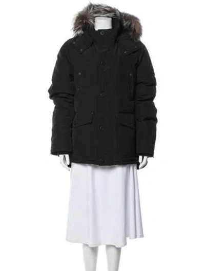 Pre-owned Moose Knuckles Nylon Down Coat In Gray