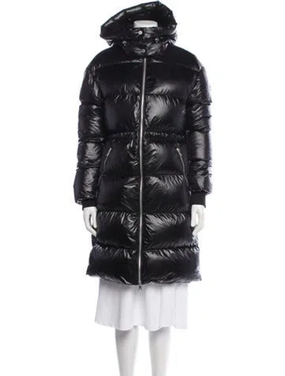 Pre-owned Moose Knuckles Nylon Down Coat W/ Tags In Black
