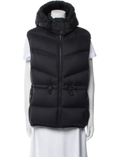 Pre-owned Moose Knuckles Nylon Down Jacket In Black