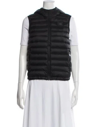 Pre-owned Moose Knuckles Nylon Down Jacket In Black
