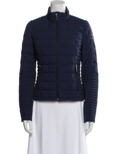 Pre-owned Moose Knuckles Nylon Down Jacket In Blue