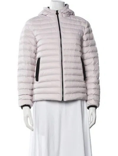 Pre-owned Moose Knuckles Nylon Down Jacket In Pink