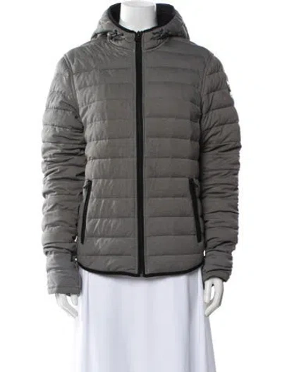 Pre-owned Moose Knuckles Nylon Jacket In Gray