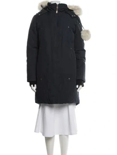 Pre-owned Moose Knuckles Nylon Parka In Blue