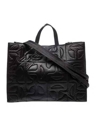 Pre-owned Moose Knuckles Nylon Tote In Black