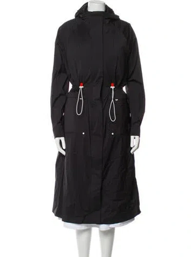 Pre-owned Moose Knuckles Nylon Trench Coat In Black