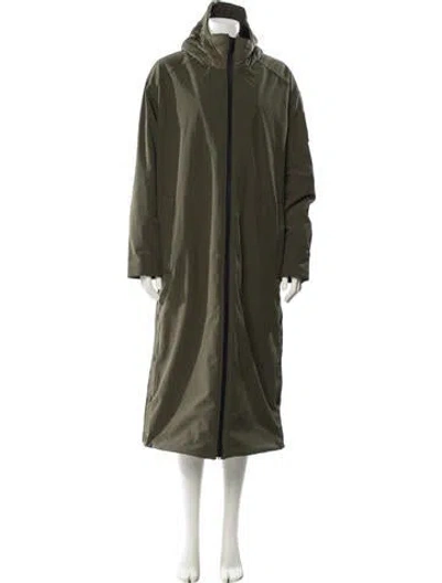 Pre-owned Moose Knuckles Nylon Trench Coat In Green
