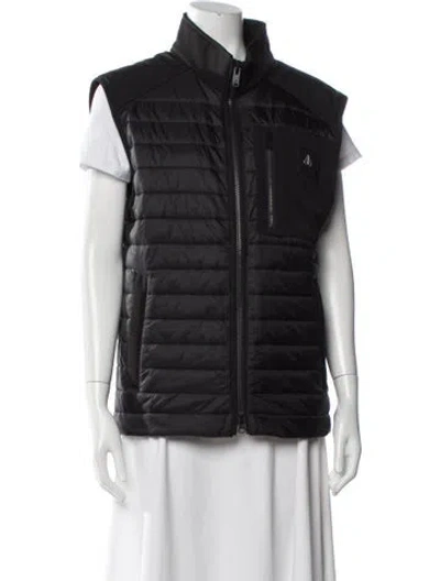 Pre-owned Moose Knuckles Nylon Vest In Black