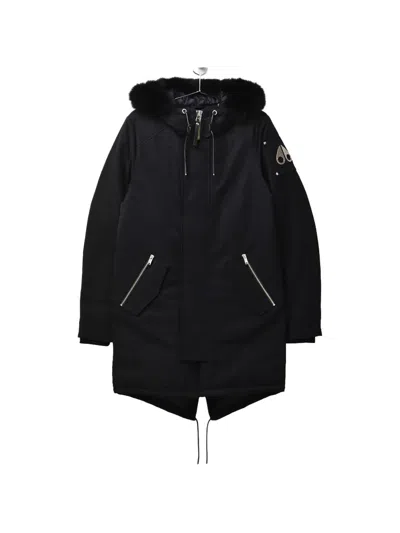 Moose Knuckles Oakbank Fur-trim Jacket In Black