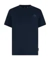 Moose Knuckles Back Print Short Sleeves Crew Neck In Black