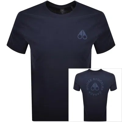 Moose Knuckles Off Island T Shirt Navy