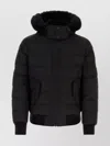 Moose Knuckles Onyx Scotchtown Polyester Quilted Hooded Jacket In Black