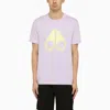 MOOSE KNUCKLES MOOSE KNUCKLES ORCHID COLOURED COTTON T SHIRT WITH LOGO PRINT