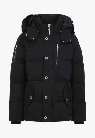 Moose Knuckles Original 3q Down Jacket With Detachable-hood In Black