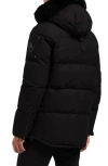 Moose Knuckles Original 3q Shearling Trim Down Jacket In Black W Black S