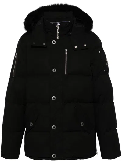 Moose Knuckles Original Ballistic Bomber Neoshear Down Jacket In Black