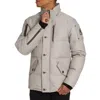 Moose Knuckles Original 3q Neoshear Jacket In Storm Grey/natural Shearling