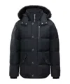 Moose Knuckles Original 3q Puffer Jacket Shearling In Marine_mouton_noir