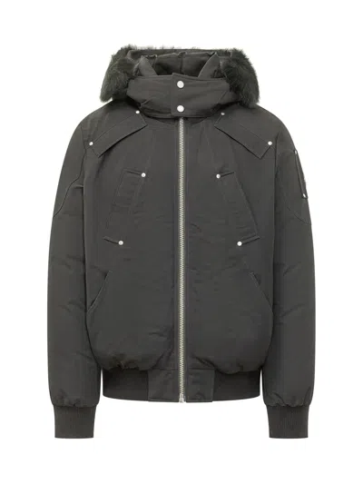 Moose Knuckles Original Ball Bomber Jacket In Blk W/blk