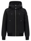Moose Knuckles Versatile Bomber Jacket Removable Hood In Black