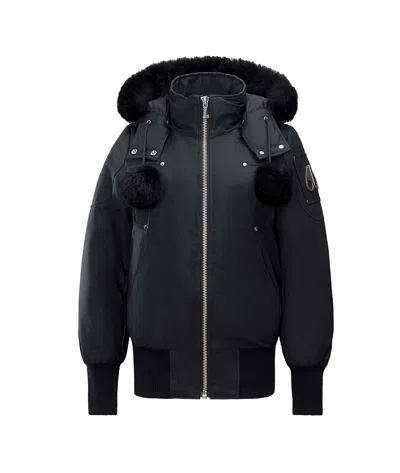 Moose Knuckles Original Debbie Bomber Shearling In Black
