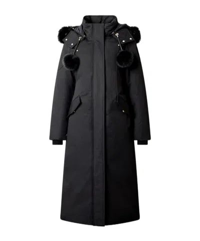 Moose Knuckles Original Stirling Long Down Parka In Black