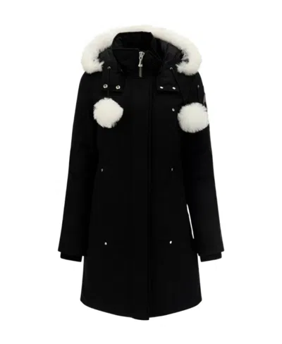 Moose Knuckles Original Stirling Parka Coat In Black