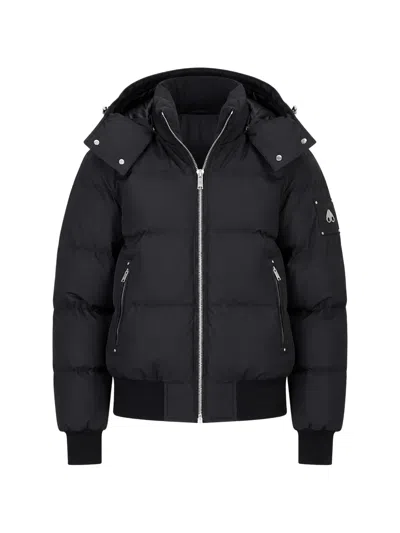 Moose Knuckles Padded Hooded Jacket In Black