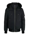 Moose Knuckles Ballistic Faux-fur Trimmed Bomber Jacket In Black