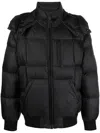 Moose Knuckles Padded Zip-ip Coat In Schwarz