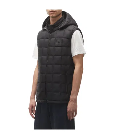 Moose Knuckles Padded Zip-up Gilet In Black