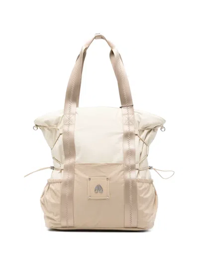 Moose Knuckles Parachute Tote Bag In Neutral