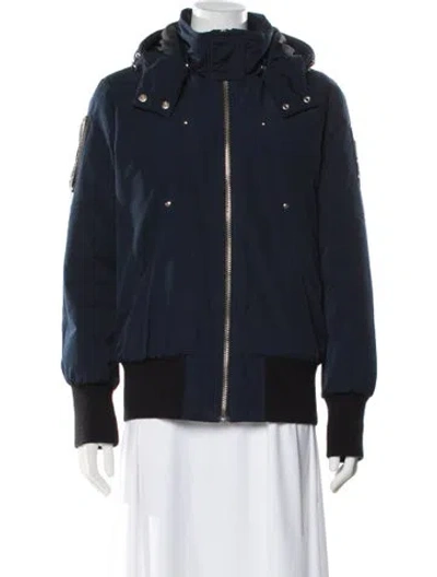 Pre-owned Moose Knuckles Parka In Blue