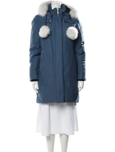 Pre-owned Moose Knuckles Parka In Blue