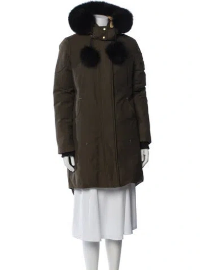 Pre-owned Moose Knuckles Parka In Brown