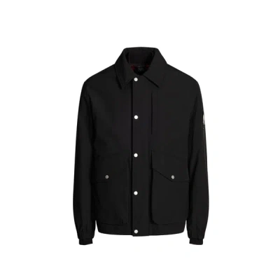 Moose Knuckles Parka Droite Col Classique À Doublure Amovible In Black