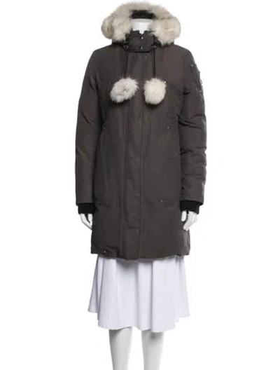 Pre-owned Moose Knuckles Parka In Grey