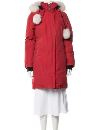 Pre-owned Moose Knuckles Parka In Red