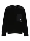 Moose Knuckles Lowan Panelled Knit Sweatshirt In Black