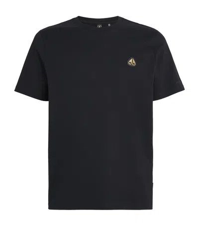 Moose Knuckles Pima Cotton Crescent T-shirt In Black