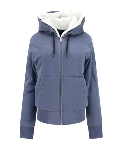 Moose Knuckles Plaque-detail Zip-fastening Jacket In Blue
